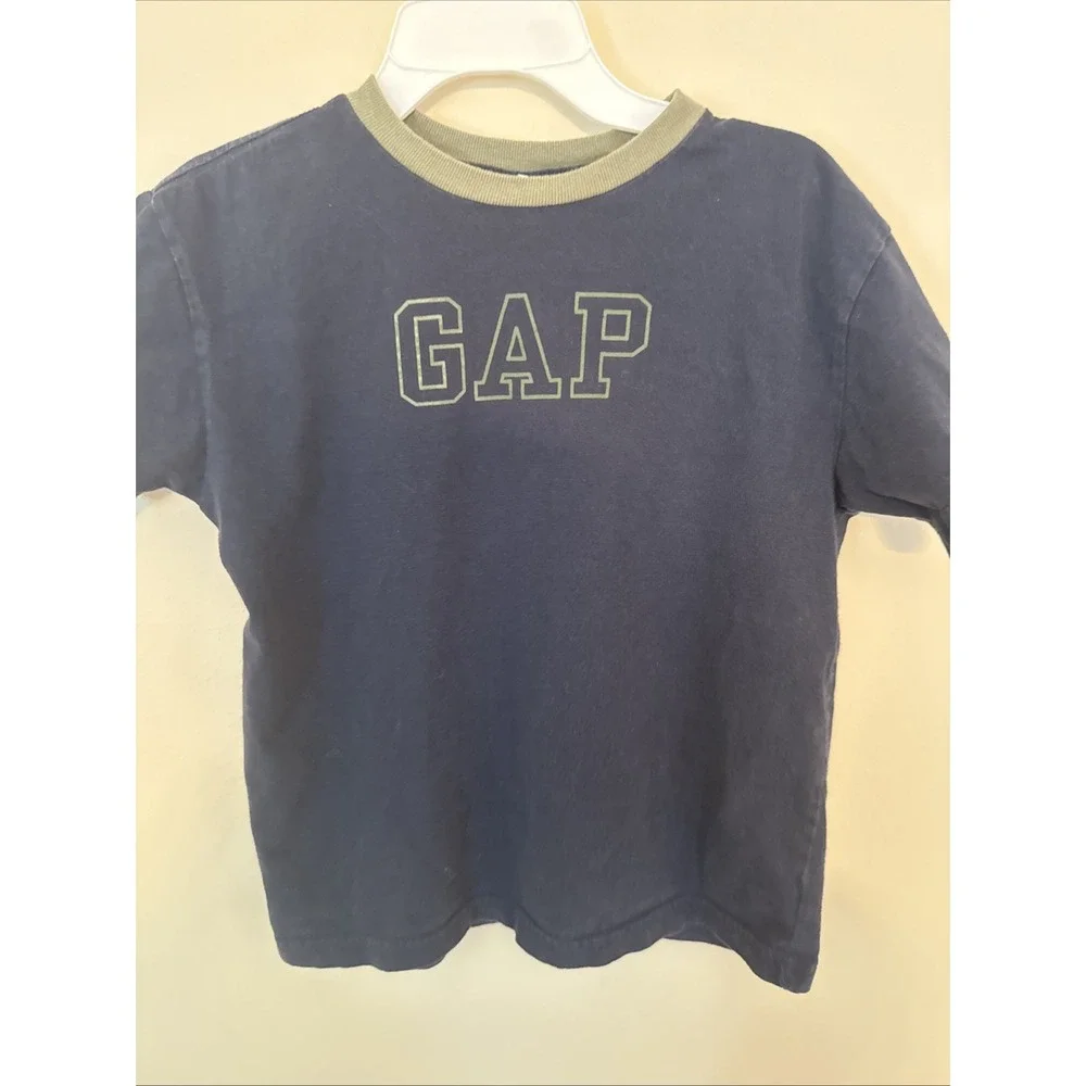 Gap Kids M (7-8) Short Sleeve T Shirt Casual Navy Blue/Green